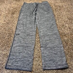 Under Armour ColdGear Mens Grey Space Dye Loose Fit Fleece Sweatpants Medium